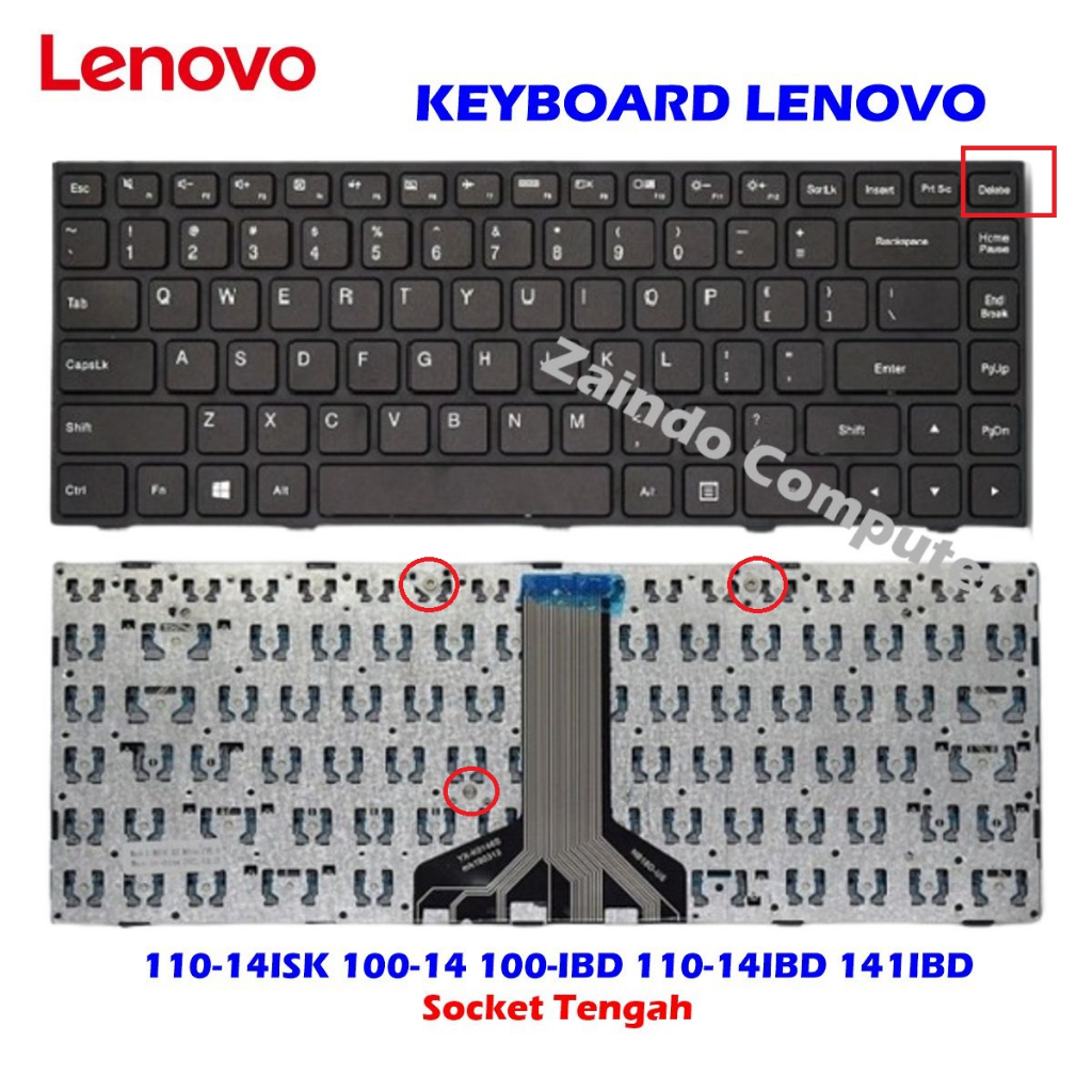 Jual KEYBOARD LENOVO IDEAPAD 100 100 14IBD 100 14 IBD TOMBOL DELETE