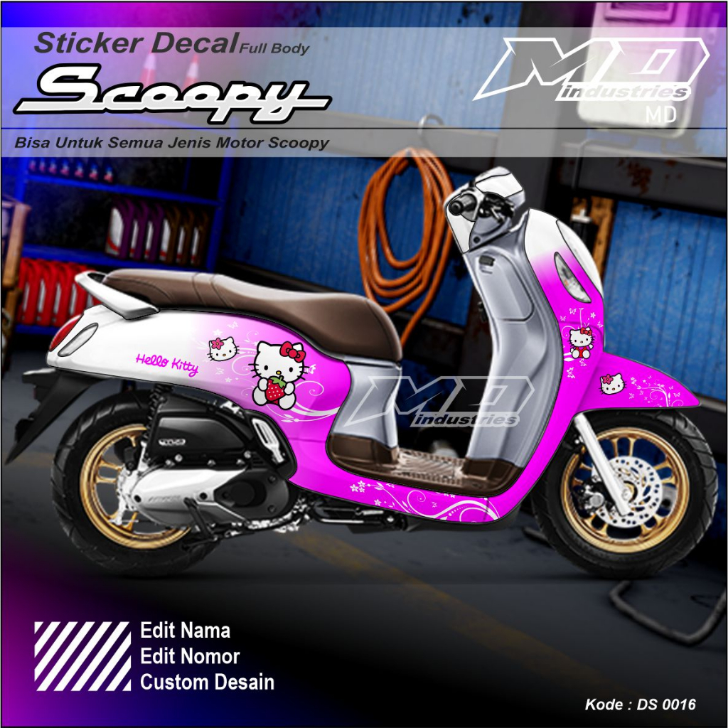 Jual Decal Scoopy Full Body Custom Desain Decal Sticker Scoopy Fi