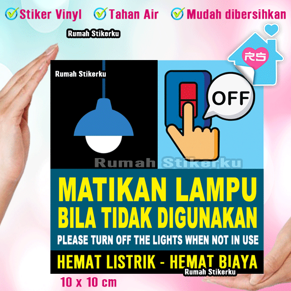 Jual Stiker Matikan LAMPU Jika Tidak Digunakan Shopee Indonesia