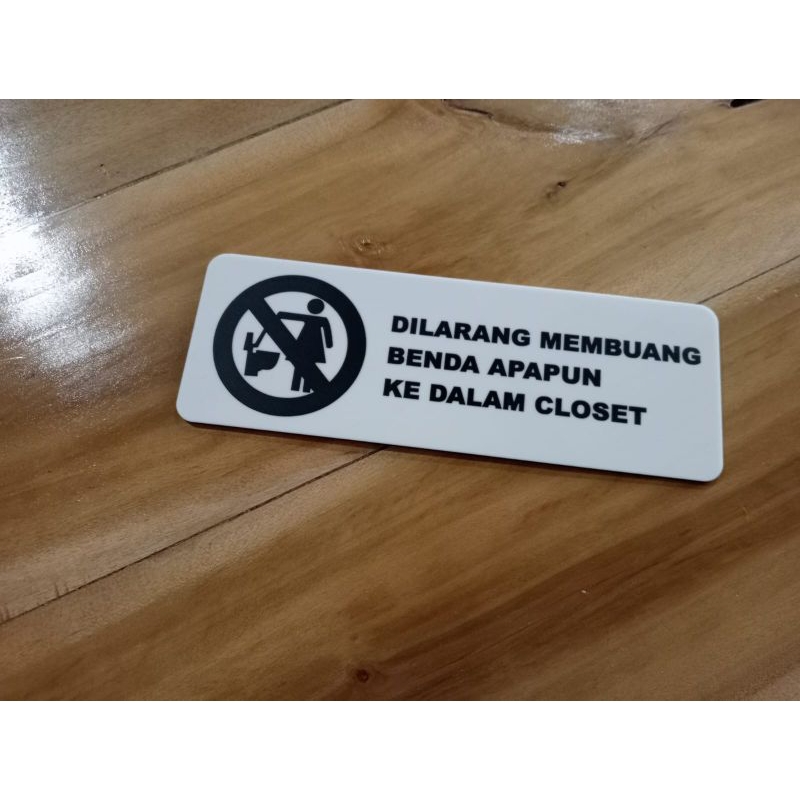 Jual Signage Dilarang Buang Sampah Ke Closet Shopee Indonesia