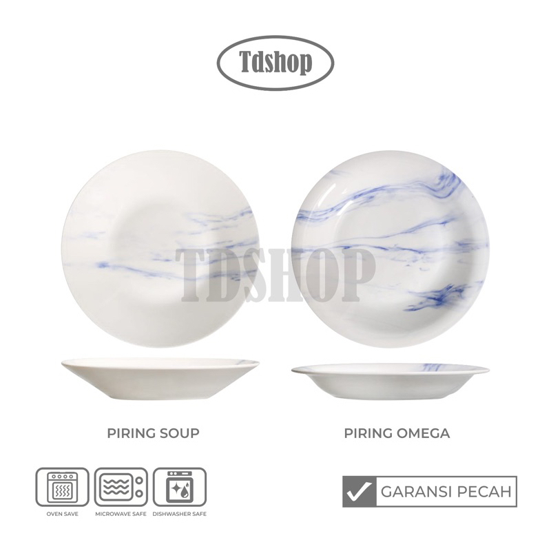 Jual Tdshop Piring Keramik Makan Marble Blue Dan Black Shopee Indonesia