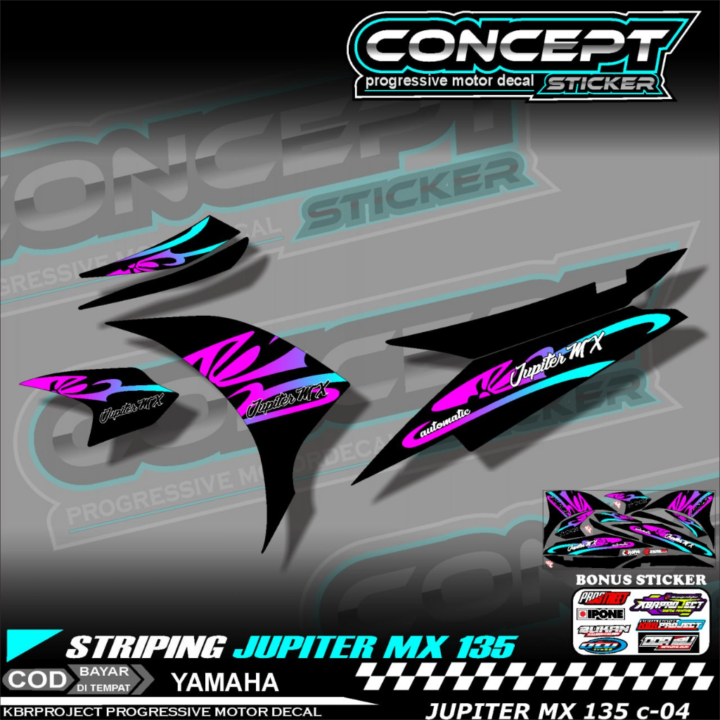 Jual Jupiter Mx Keren Stiker Striping Premium Motor Keren Stiker