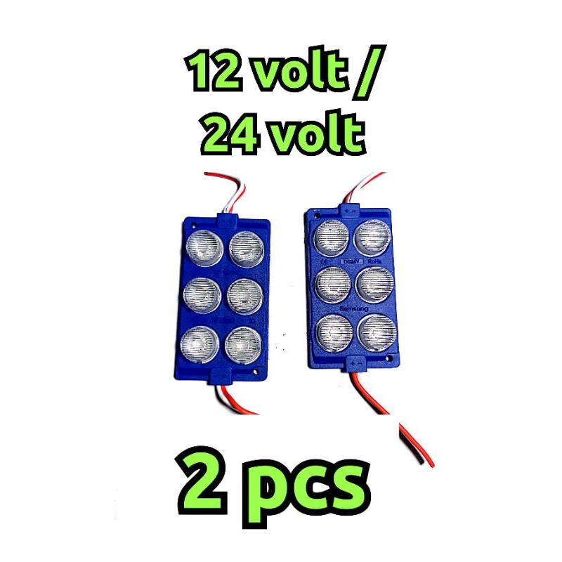 Jual 2 Pcs Lampu Led 6 Mata 2x3 12 Volt 24 Volt Lampu Led Kolong