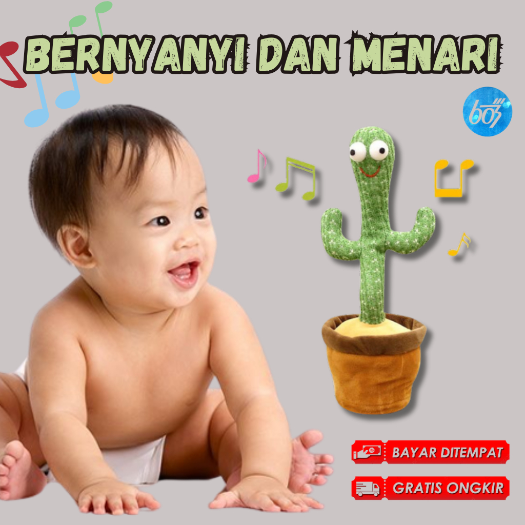 Jual Cactus Toy Boneka Pintar Kaktus Joget Joged Goyang Bisa Ngomong