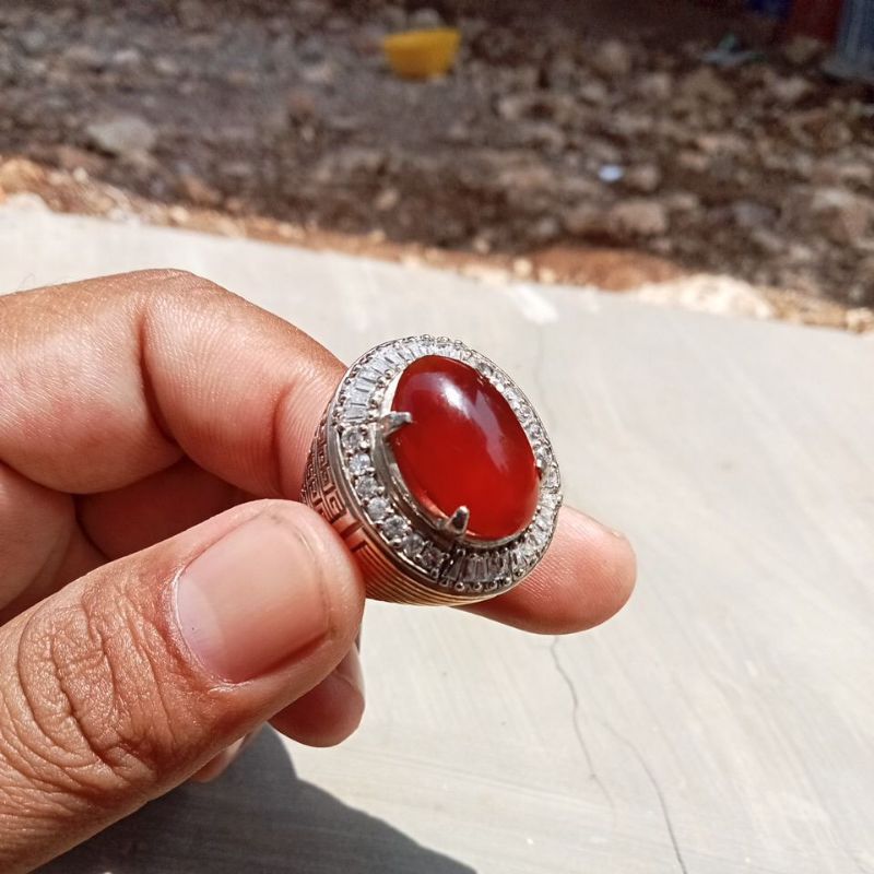 Jual Batu Akik Red Baron Asli Pacitan Ring Bisa Request Ring