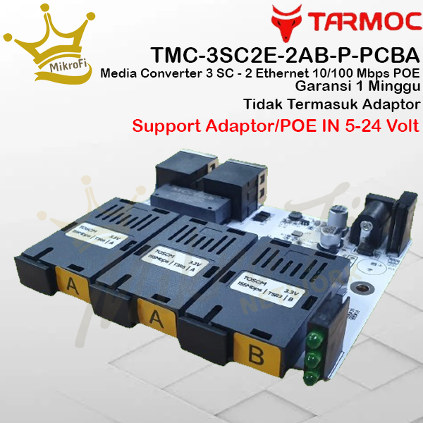 Jual Tarmoc TMC 3SC2E 2AB P PCBA Media Converter Switch 3FO 2LAN 3