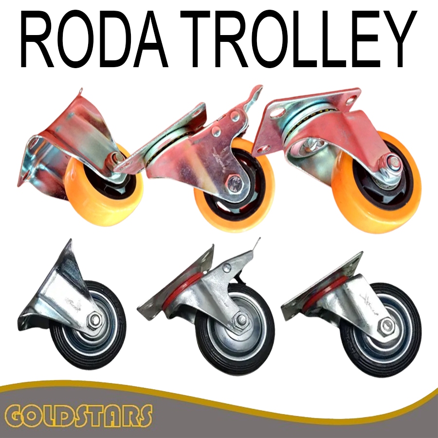 Jual Roda Trolley Inch Xander Roda Troli Roda Gerobak Etalase