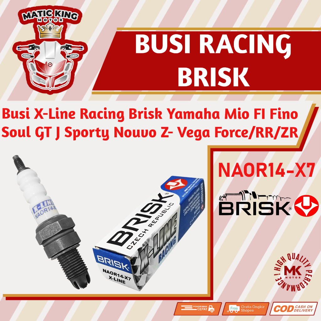 Jual Brisk Busi Motor X Line Racing Yamaha Mio Sporty Smile J M3 S Z