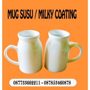 Jual Mug Sublim Milky Mug Susu Coating Mug Coating Polos Milky