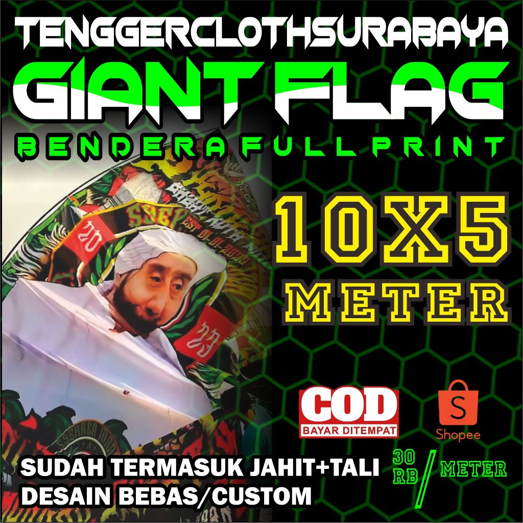 Jual Giant Flag Custom I Bebas Desain I Ukuran X I Bendera Custom