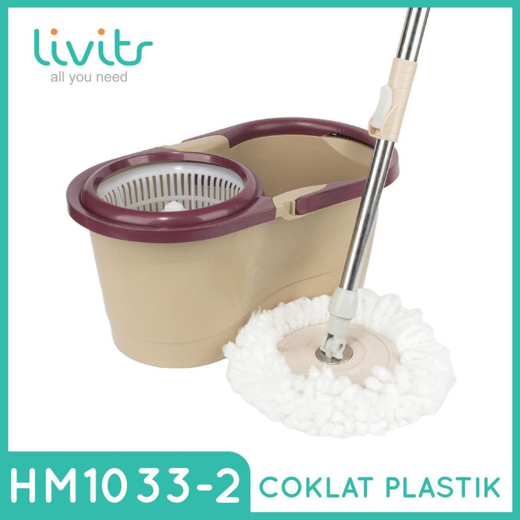 Jual Alat Pel Lantai Mop Dengan Rol Praktis Kain Pel Putar Spin Mop L