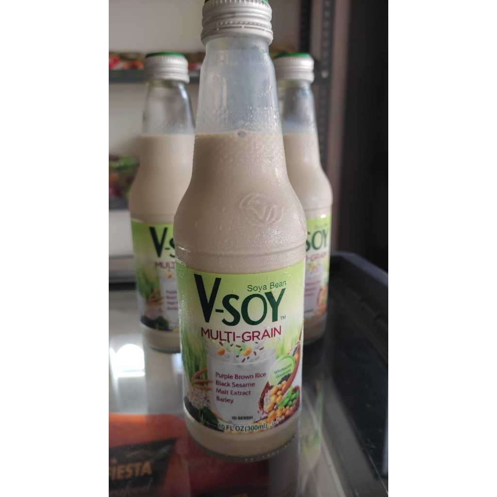 Jual Susu Kedelai Sehat V SOY Multi Grain Soya Bean Milk Botol Kaca