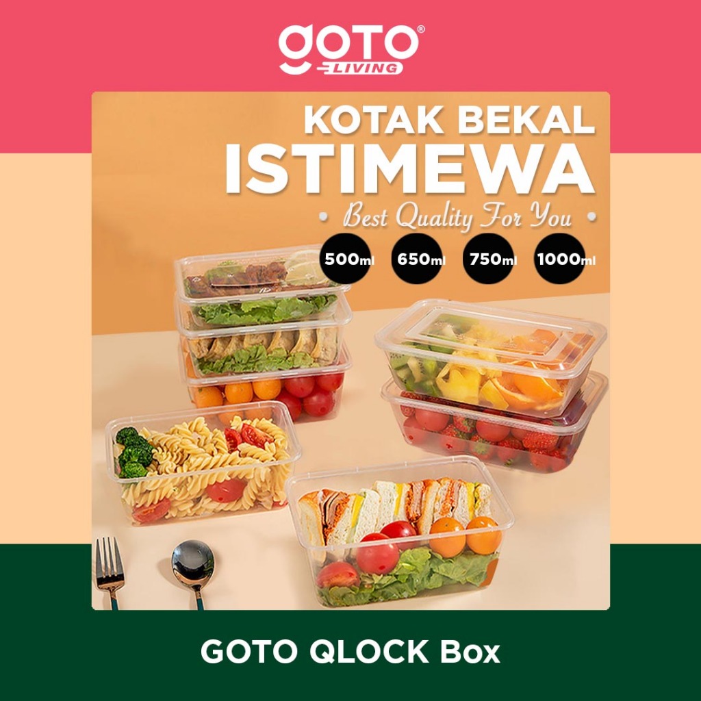 Jual Goto Qlock Food Container Kotak Tempat Box Makanan Thinwall