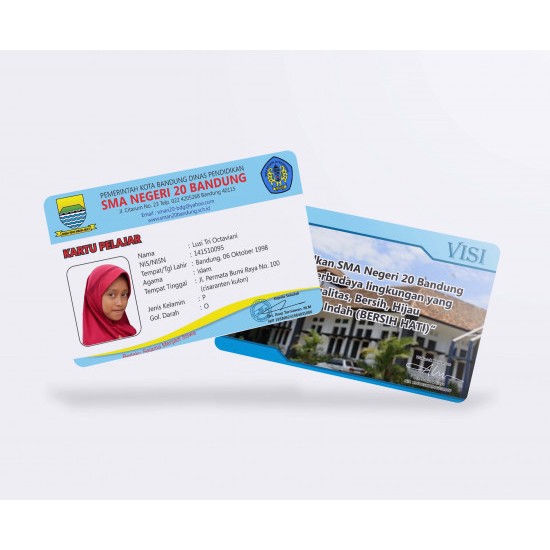 Jual CETAK ID CARD KARTU NAMA KARTU ANGGOTA BAHAN PVC TEBAL BISA