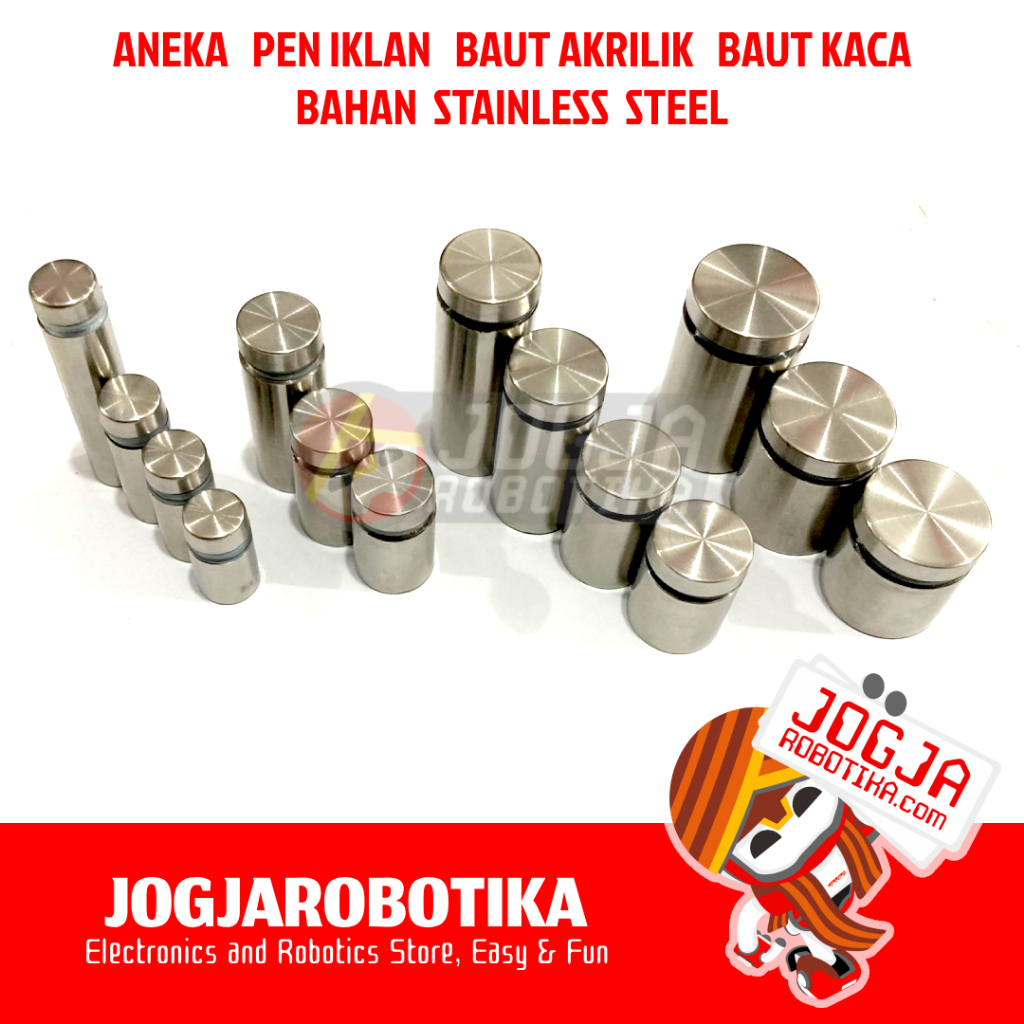 Jual PEN IKLAN BAUT AKRILIK ACRYLIC BAUT KACA STAINLESS PILIH UKURAN