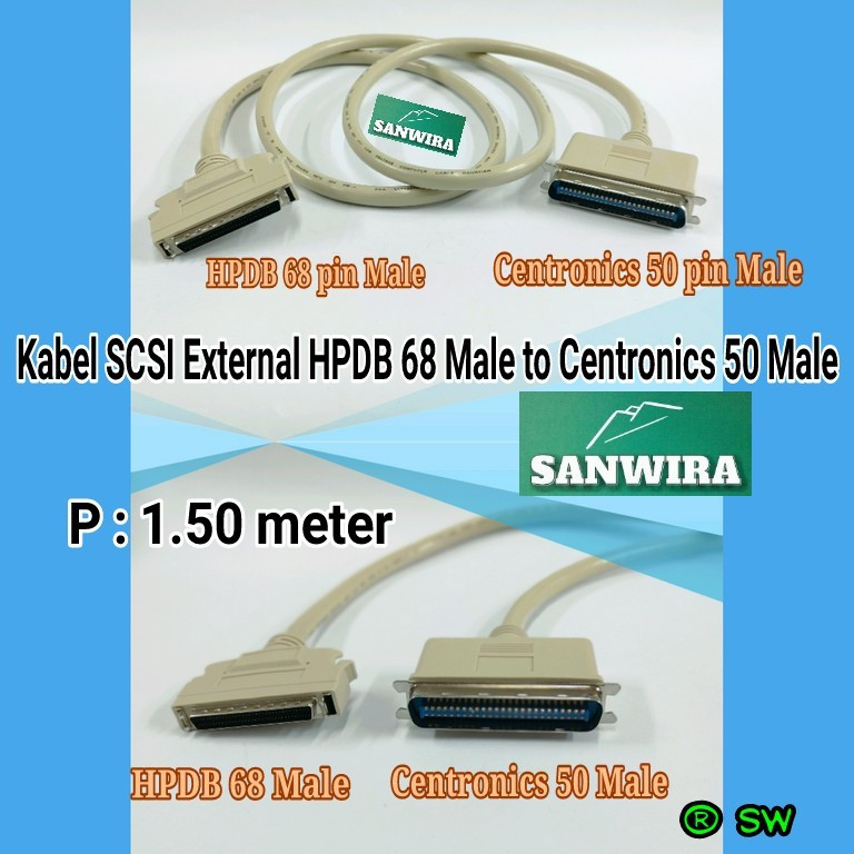 Jual Kabel SCSI External HPDB 68 Male To Centronics 50 Male P 1 50