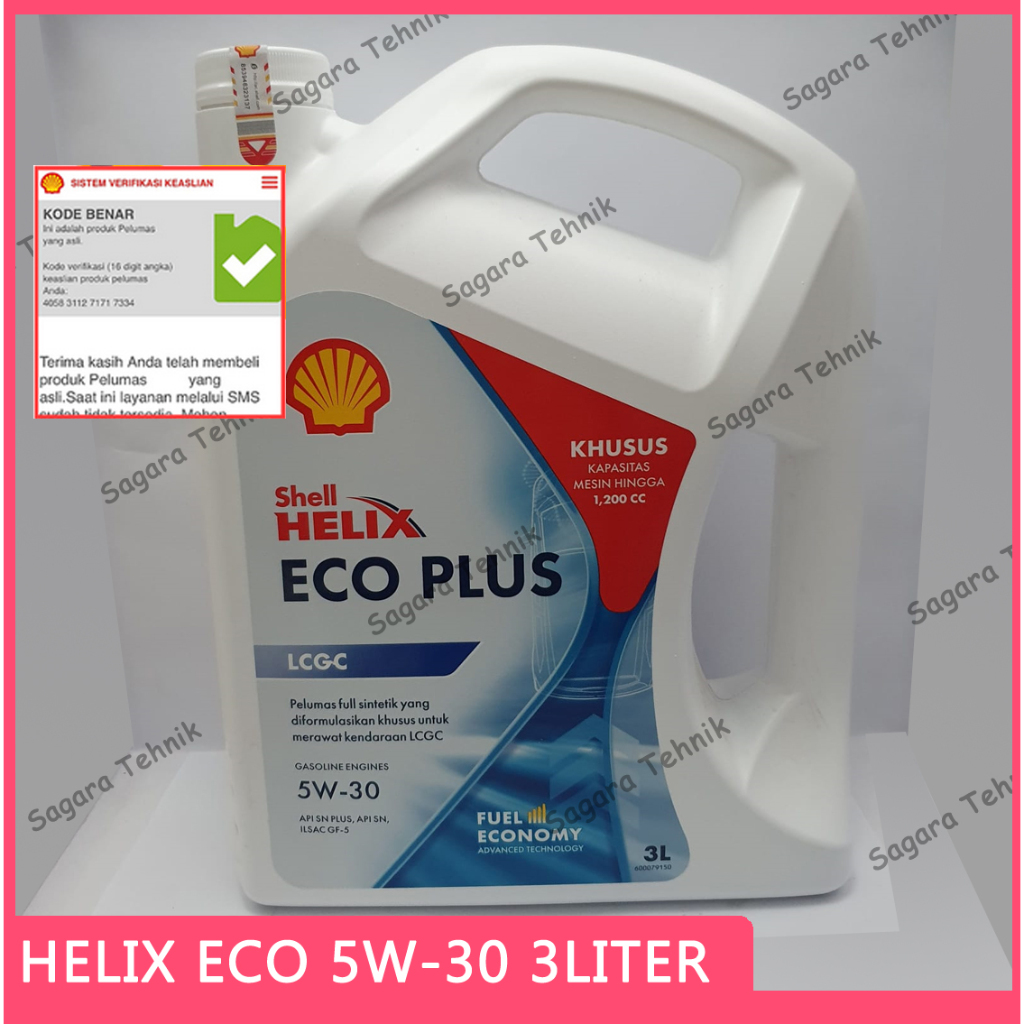 Jual Oli Lcgc Shell Helix Eco Plus W Liter Lcgc Fuel Economy