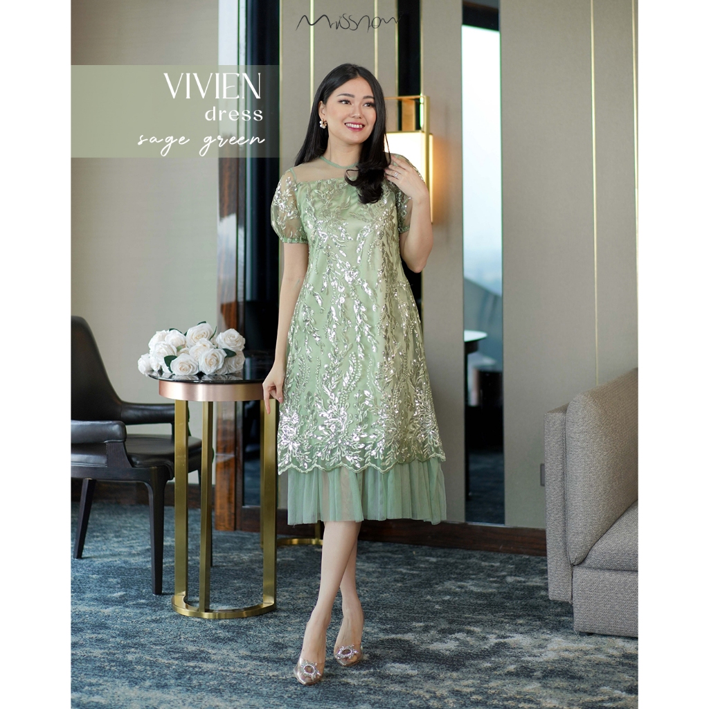 Jual Miss Nomi Vivien Dress Pesta Premium Baju Wanita Gaun Pesta