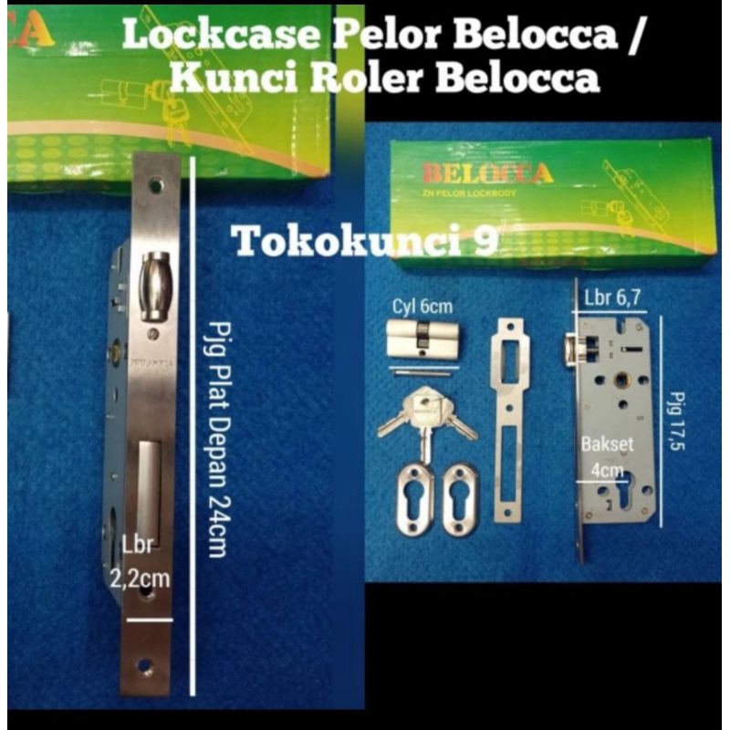 Jual Lockcase Kunci Pintu Pelor BELOCCA Body Kunci Komplit Silinder