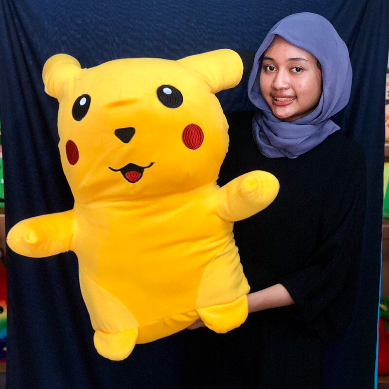 Jual Boneka Pokemon Pikachu Duduk Giant Lucu Besar Jumbo SNI Boneka