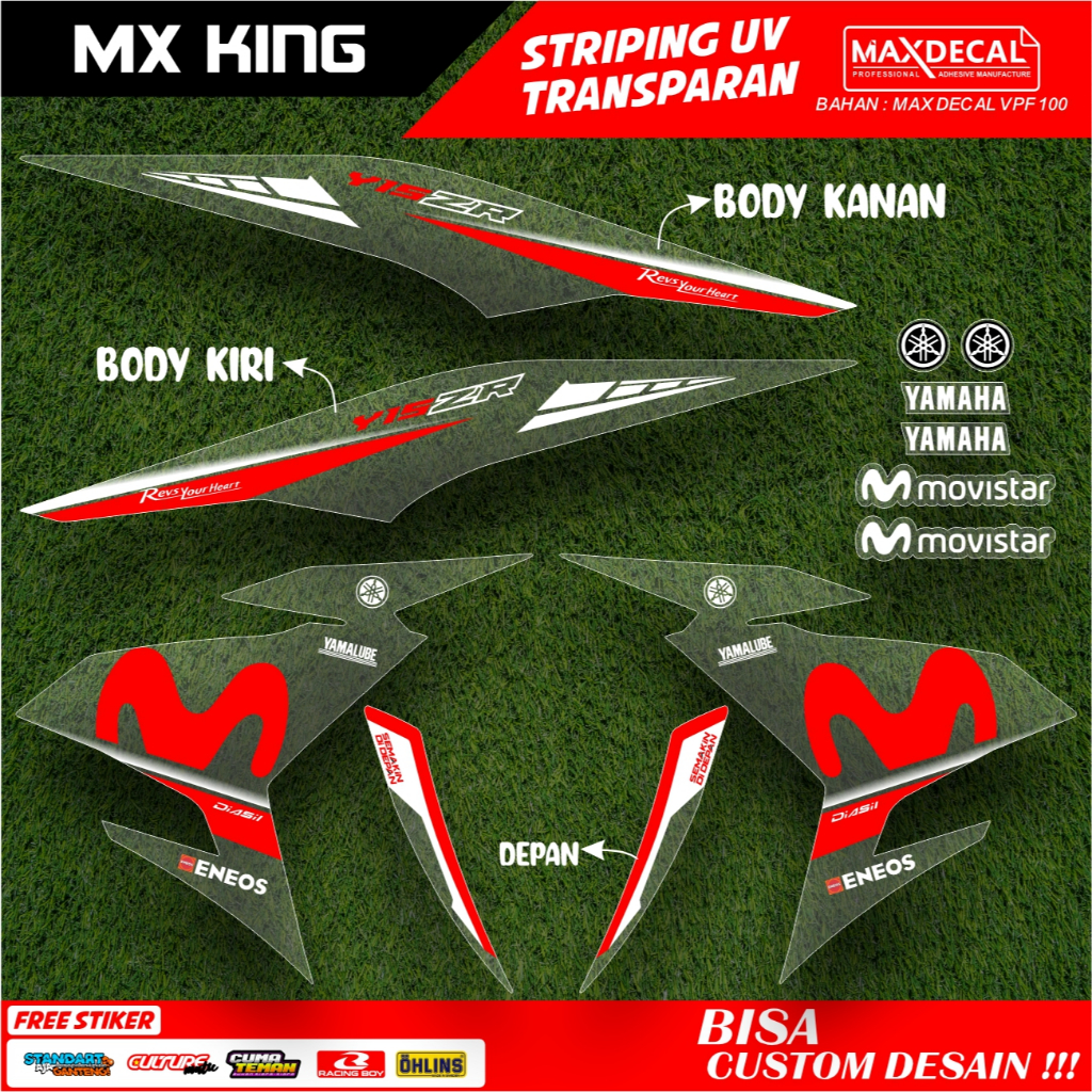 Jual Striping Transparan Mx King Facelift Lis Stiker Uv All New Mx King