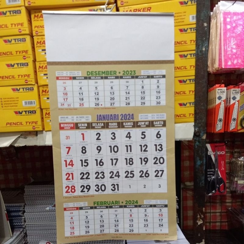 Jual Kalender Kerja Jumbo Shopee Indonesia