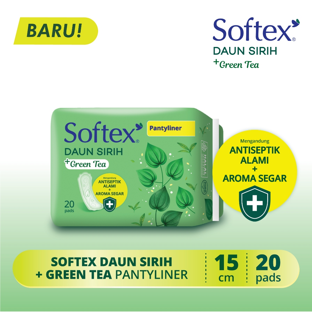 Jual Pantyliner Softex Daun Sirih Green Tea Pads Pantyliner Daun