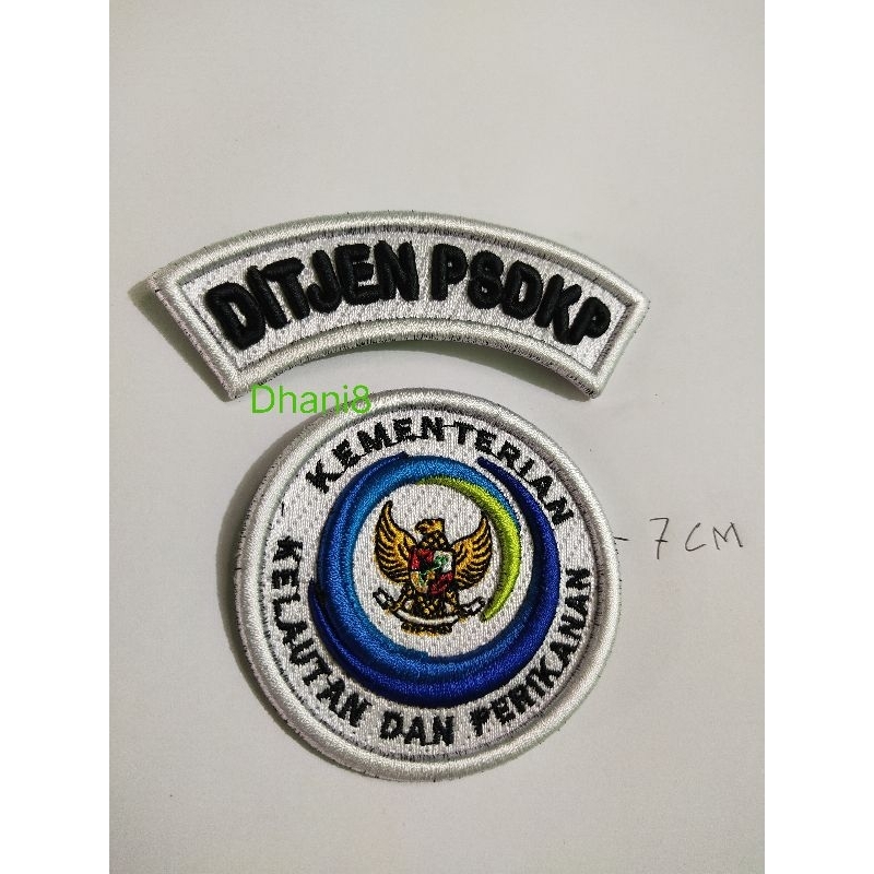 Jual Patch Logo Kkp Kementerian Kelautan Dan Perikanan Bordir Shopee