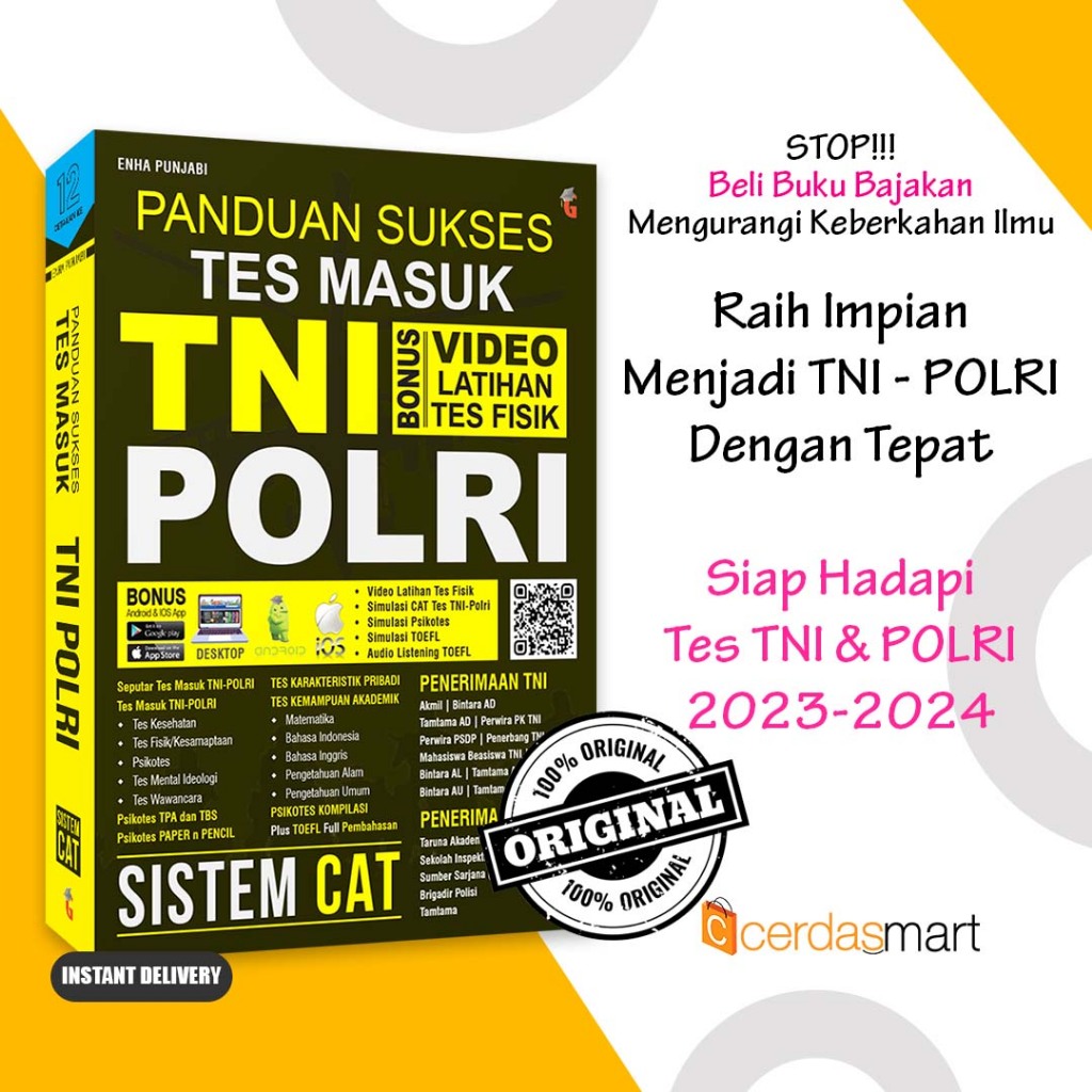 Jual BUKU TES TNI POLRI PANDUAN SUKSES TES MASUK TNI POLRI SISTEM CAT