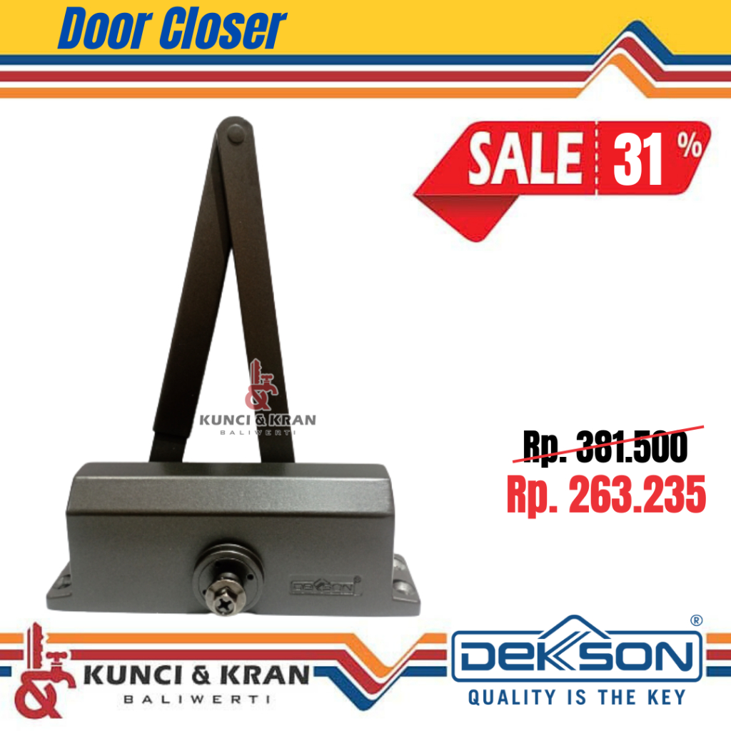 Jual Door Closer Dekkson DCL 300 NHO BA Penutup Pintu Otomatis Coklat