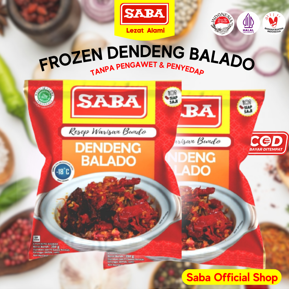 Jual SABA Dendeng Sapi Balado Frozen 350 Gram BPOM Dendeng Basah 100