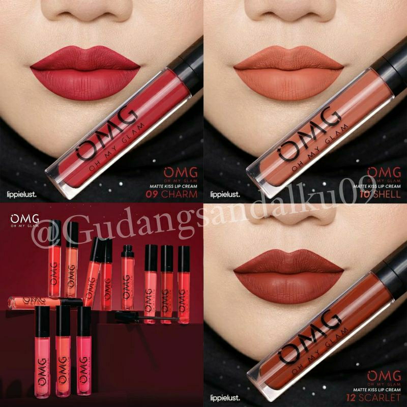 Jual Omg Oh My Glam Matte Kiss Lip Cream Gr Lipcream Omg Bpom