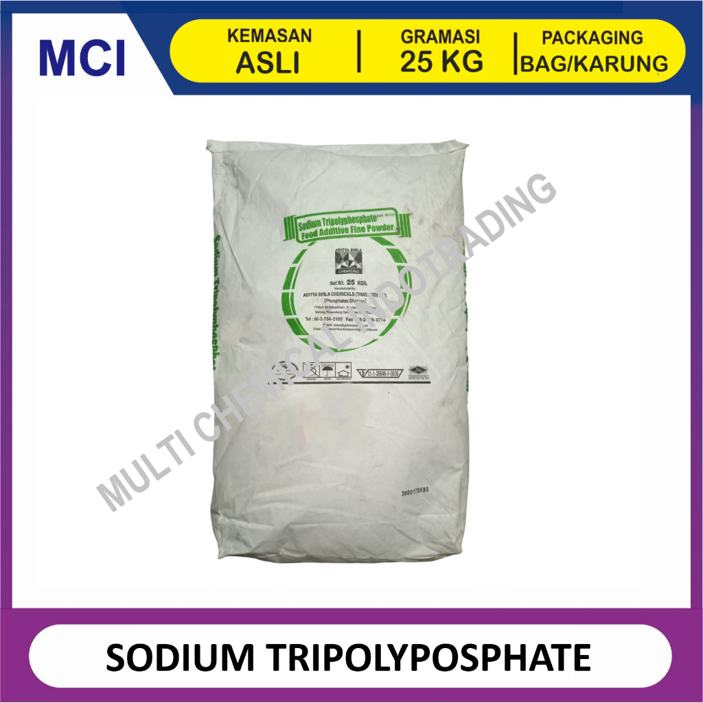 Jual SODIUM TRIPOLYPHOSPHATE FOOD GRADE STPP STTP PENGENYAL MIE 25