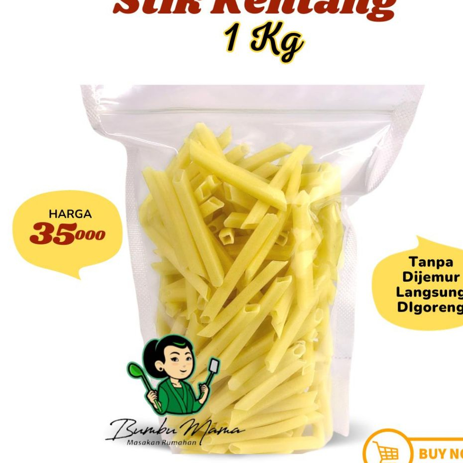 Jual KERUPUK STIK KENTANG Krupuk Potato Stick Mentah Enak Gurih