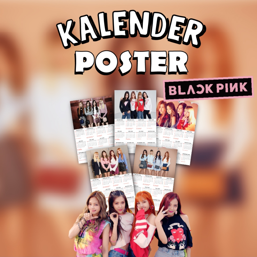 Jual Kalender Dinding Poster Blackpink 2024 Shopee Indonesia