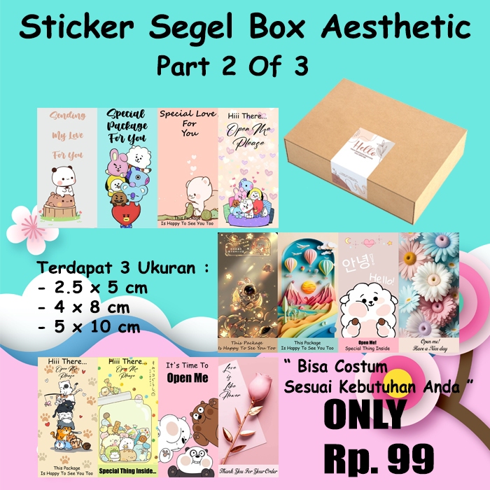 Jual Stiker Segel Box Stiker Segel Custom Sticker Aesthetic