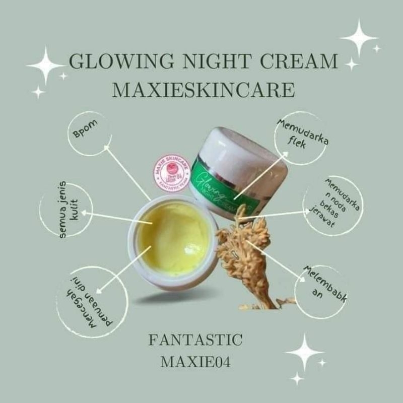 Jual Krim Flek Glowing Night Cream Maxie Shopee Indonesia