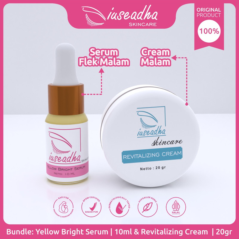 Jual Paket Cream Serum Flek Menahun Iuseadha Skincare Dark Spot Serum