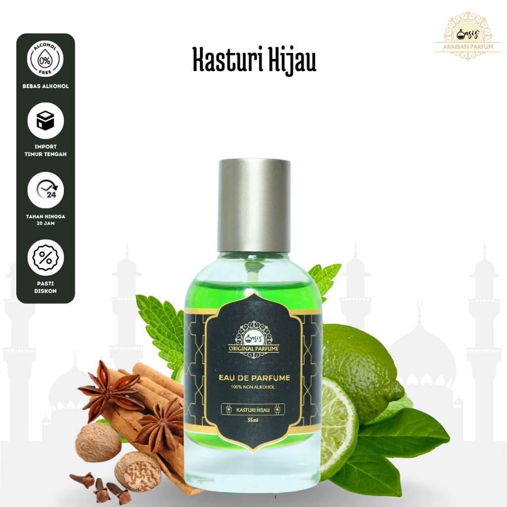 Jual Minyak Wangi Kasturi Hijau Asli Tanpa Alkohol Aroma Khas Parfum