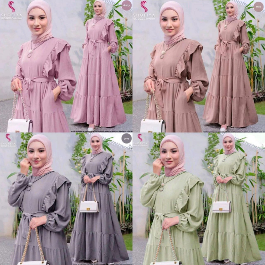 Jual Gamis Terbaru Ayunda Dress Gamis Crinkle Premium Terlaris