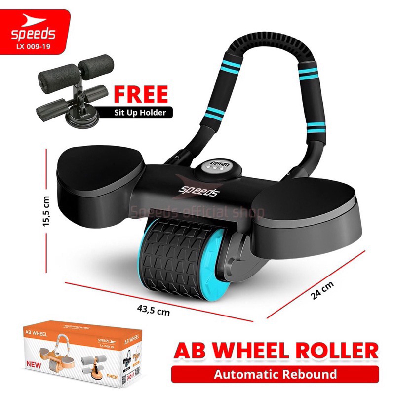 Jual SPEEDS Ab Wheel 2in1 Ab Roller Wheels Plank Trainer Abdominal Core