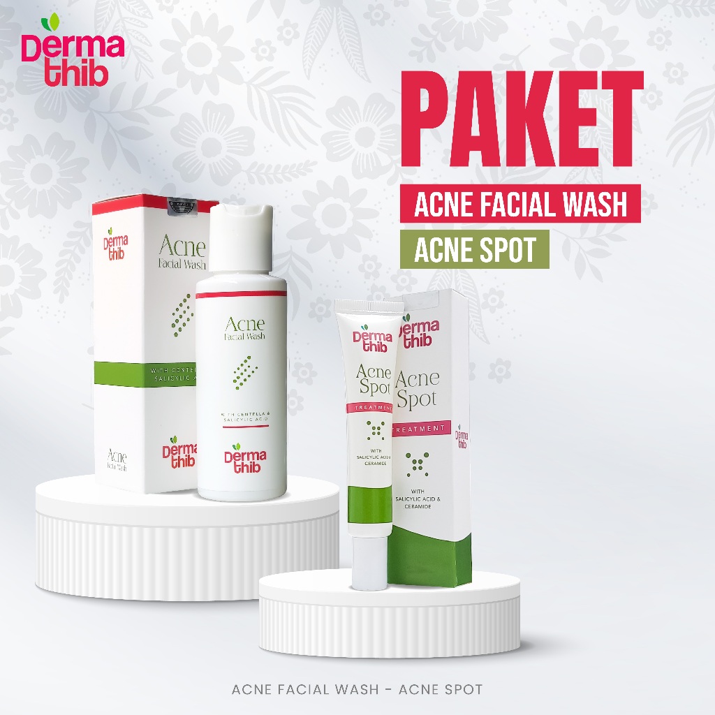 Jual Bundling Dermathib Acne Facial Wash Dan Acne Spot Treatment Sabun