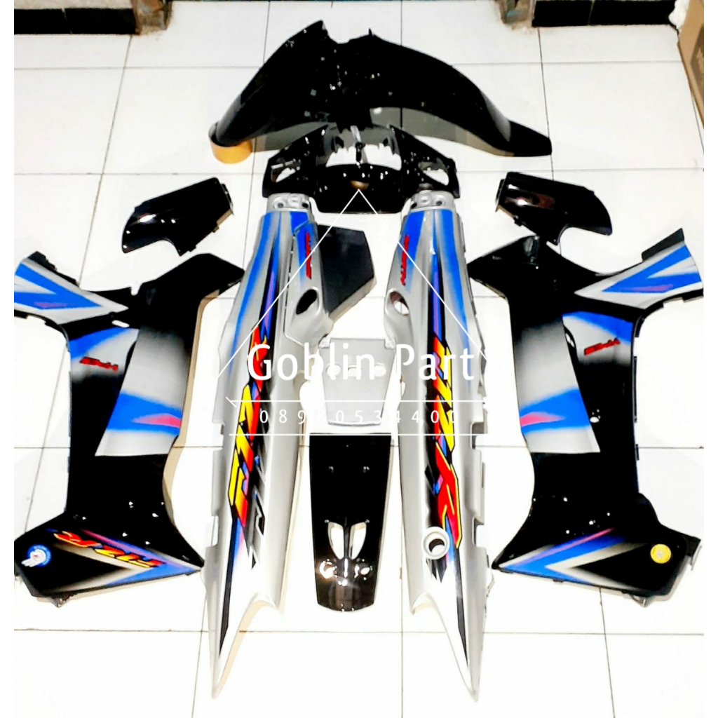 Jual Cover Body Fullset Halus Fizr F Zr Hitam Silver Cover Body