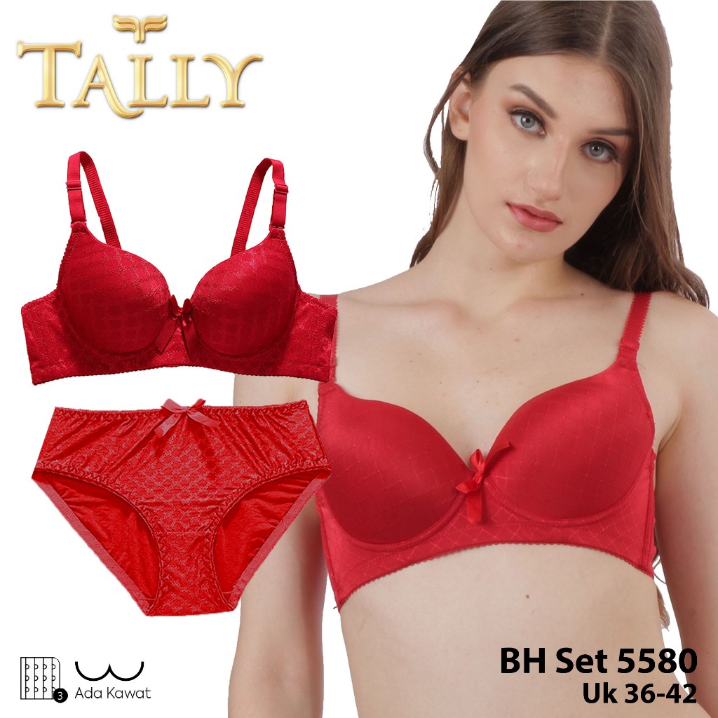 Jual TALLY BS 5580 Bra Set Wanita Ada Kawat Bahan Nilon Busa Tipis CUP