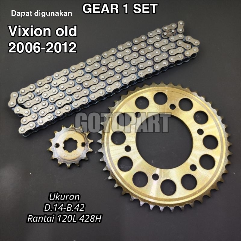 Jual Gear Set Vixion Old 2006 2012 Gearset Girset Gigi Tarik Rantai