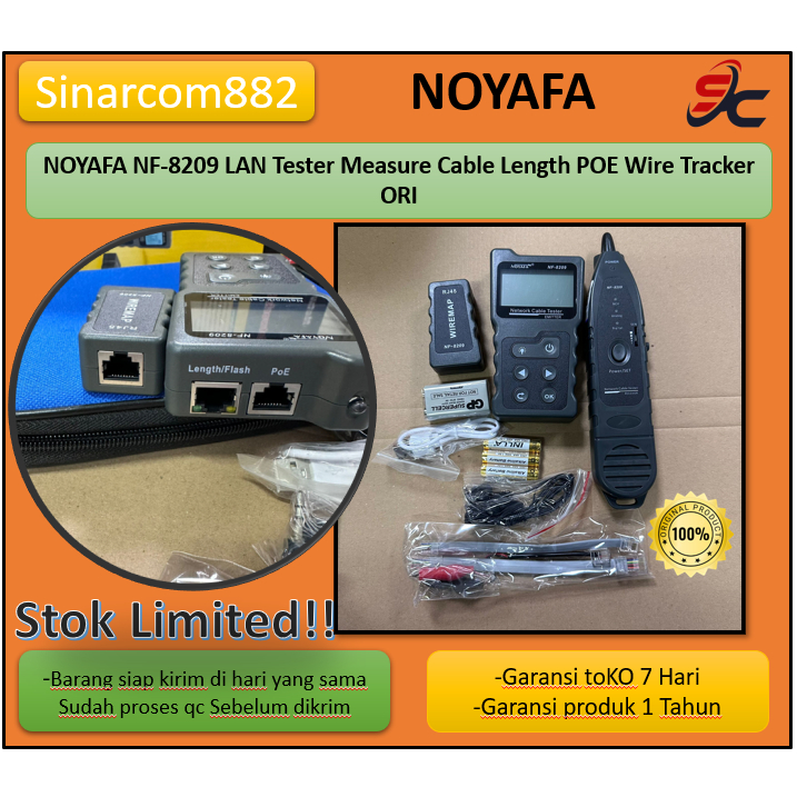 Jual Noyafa Nf Lan Tester Measure Cable Length Poe Wire Tracker