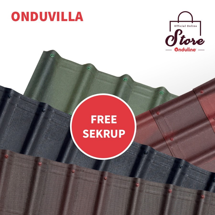 Jual Onduline Genteng Onduvilla Paket 15 Pcs 106 X 40 Cm FREE 75