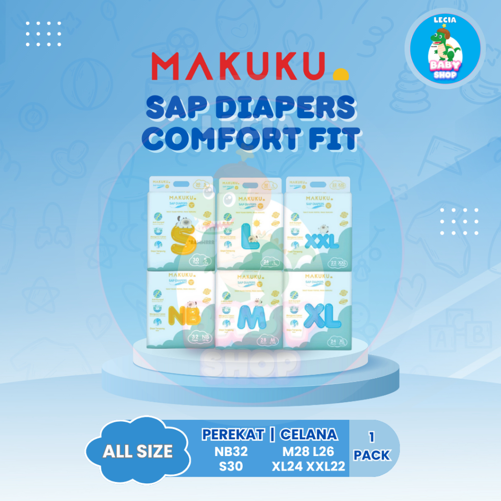 Jual 1 PACK MAKUKU SAP Diapers Comfort Fit Popok Bayi Tipis SAP