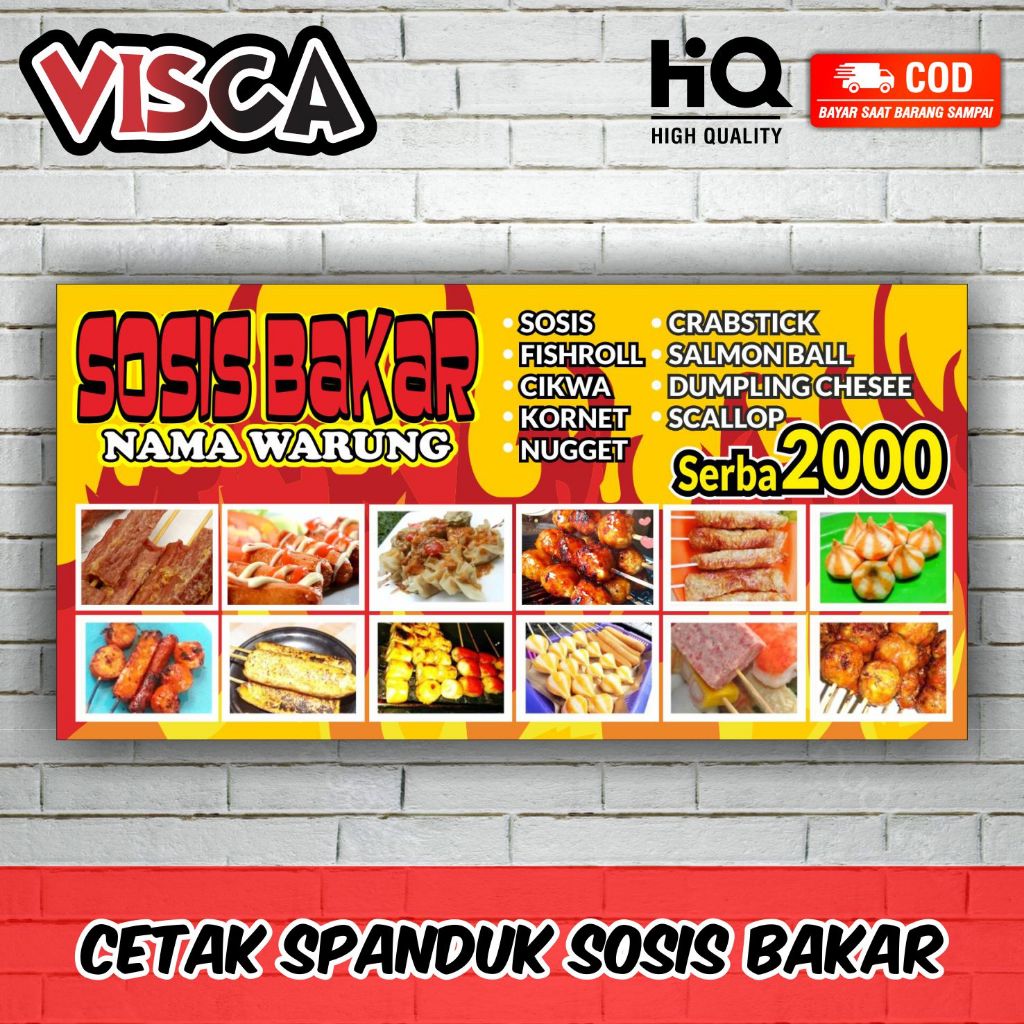 Jual Spanduk Banner Sosis Bakar Shopee Indonesia