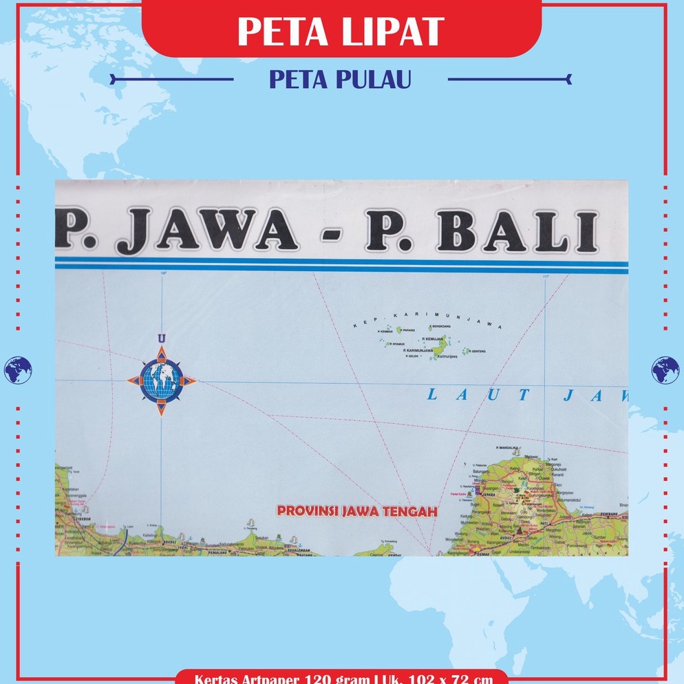 Jual Baru Peta Lipat Pulau Peta Besar Peta Pulau Sumatera Kalimantan